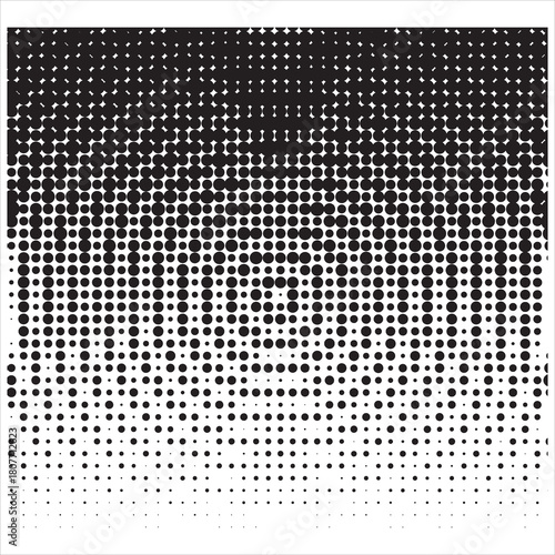 A striking black and white optical illusion featuring a face within dots
