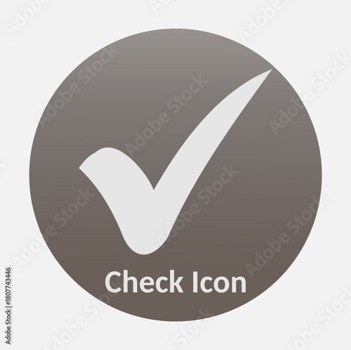 Minimal Gray Checkmark Icon