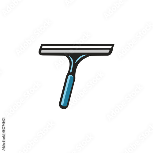 Glass washing brush icon logo flat vector design