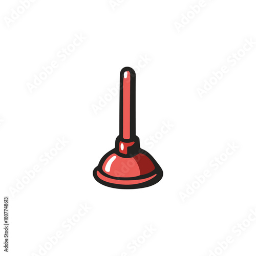 Plunger icon logo flat vector design