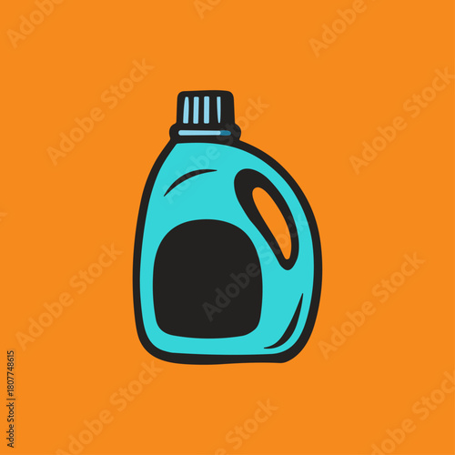 Floor cleaner, Detergent, Cleaning agent icon logo flat vector design