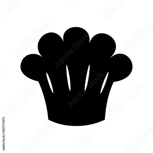 Chef hat silhouette icon for cooking and restaurant themes Vector, illustration