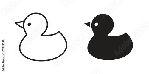 Duck icon on white background. Stock vector icon