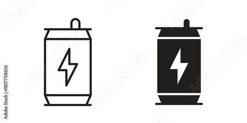 Energy drink icon on white background. Stock vector icon