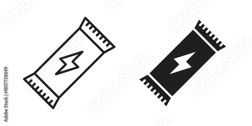 Energy bar icon on white background. Stock vector icon