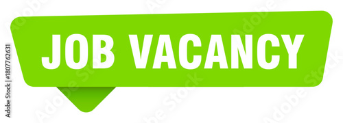 job vacancy green sign isolated on transpatent background. job vacancy sticker