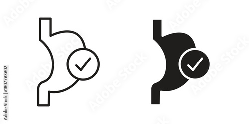 Good digestion icon on white background. Stock vector icon