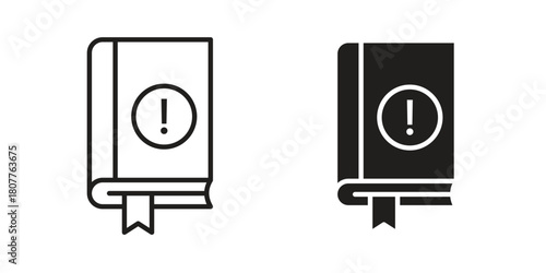 guide book icon on white background. Stock vector icon