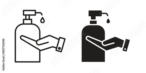 Hand wash icon on white background. Stock vector icon