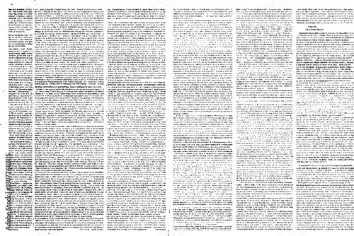 Vintage newspaper background with old text print and aged paper pattern. Retro news layout with monochrome typography texture for creative wrapping, design.