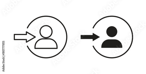 Login icons set. Simple line vector illustration