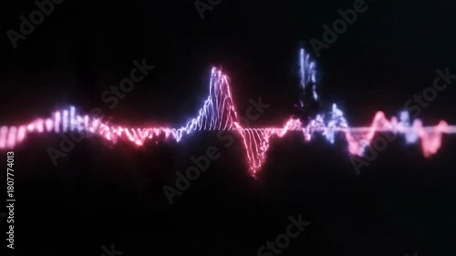 Wallpaper Mural Abstract Neon Audio Waveform Visualization Animation Loop. Torontodigital.ca
