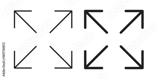 Expand icon with line and silhouette versions.