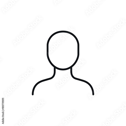 Minimalist person icon or user profile avatar