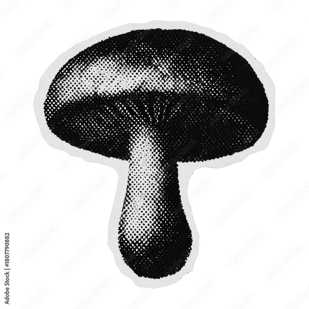 Obraz premium PNG Vintage mushroom illustration art.