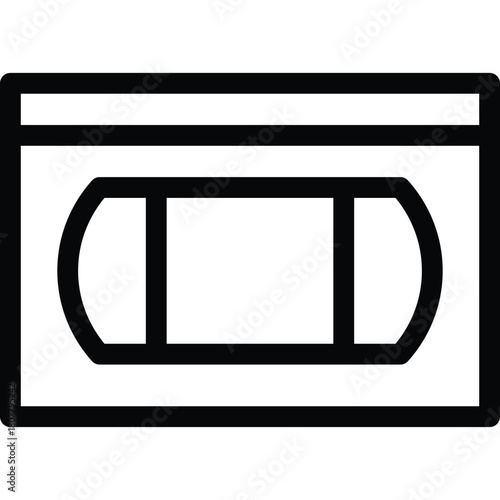 Video Cassette Recorder VCR Tape Icon