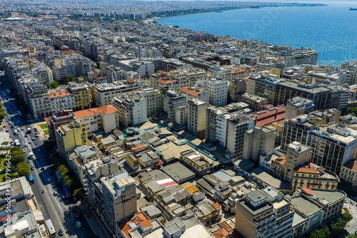 Fototapeta Naklejka Na Ścianę i Meble -  Kapani Market from Above. Urban Pulse and Tradition