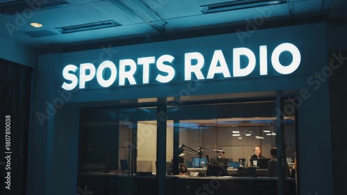 Studio of a sports radio station.