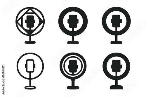 Digital Content Icons. Digital content creation (YouTube, TikTok). Icon set. Set Logo of Digital content creation (YouTube, TikTok): comment bubble with heart.