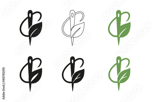 Eco Fashion Icon Set. Eco-conscious fashion shows and events. Icon set. Set Logo of recycled fashion: circular arrows forming a shoe. harmonious logo