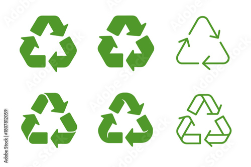 Eco Logo Variations. Green label design with eco vibes trend. Icon set. Set Logo of green label design with eco vibes trend: sun over hills. harmonious logo