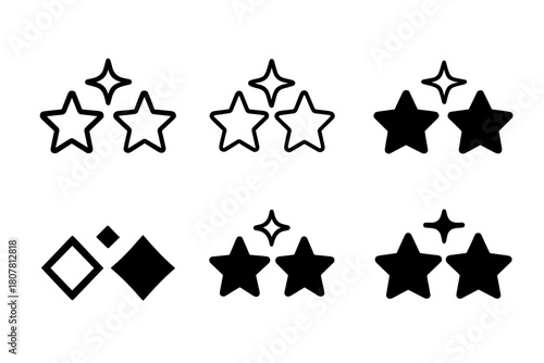 First Date Icons. First date experiences. Icon set. Set Logo of walk in the park: couple silhouettes under a tree. harmonious logo variations of the same