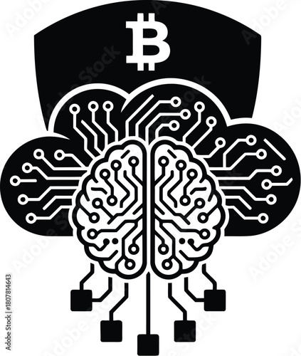 Brain representing digital mindfulness and cryptocurrency