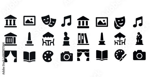 Cultural arts icons: music, theater, photography, literature, museums