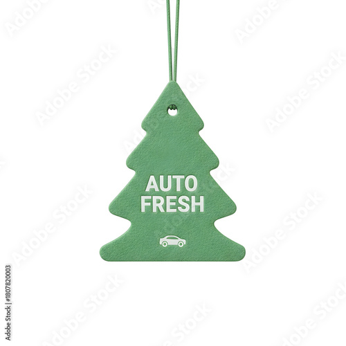 Green Christmas Tree Shaped Car Air Freshener, transparent background