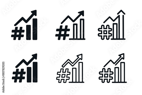 Social Media Career Icons. exploring careers in social media and digital marketing. Icon set. Set Logo of exploring careers in social media and digital