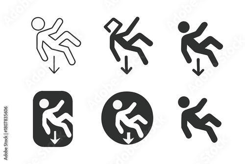 Gravity Logo Variations. The concept of gravity. Icon set. Set Logo of gravity: black hole vortex. harmonious logo variations of the same emblematic concept,