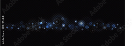 Silver magic dust with twinkle particles. Glowing and glimmer light effect isolated on transparent backdrop