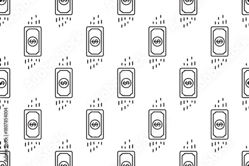 money repeating dollar bill motif digital transaction seamless pattern