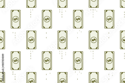 money grid pattern of dollar notes with motion lines vector artwork