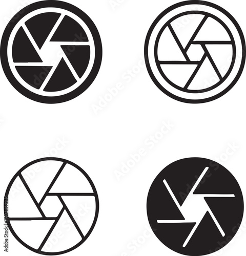 Isolated Photography Lens black vector icon, photography lens icon, camera focus icon, black lens graphic for photographers, buyer focused camera focus design