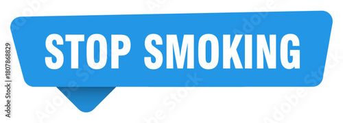 stop smoking sticker. stop smoking blue sign isolated on transpatent background