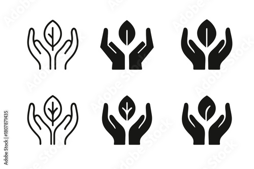 Natural Beauty Logos. Natural beauty treatments and skincare for health. Icon set. Set Logo of Natural beauty treatments and skincare for health: facial mask