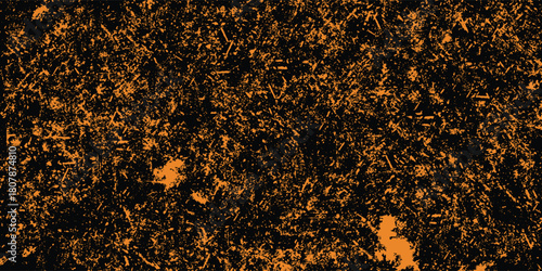 Orange and black brush wrap car sticker pattern abstract. illustration eps 10.