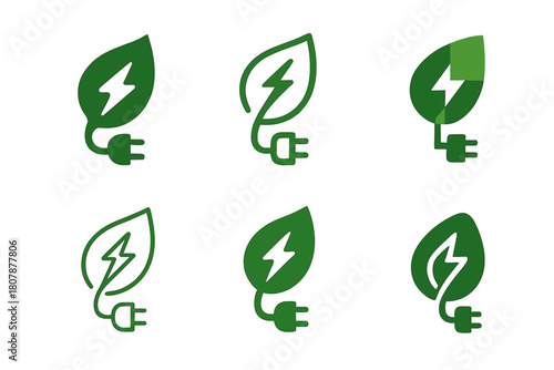 Biological Energy Icons. alternative energy sources from biological processes. Icon set. Set Logo of alternative energy sources from biological processes: