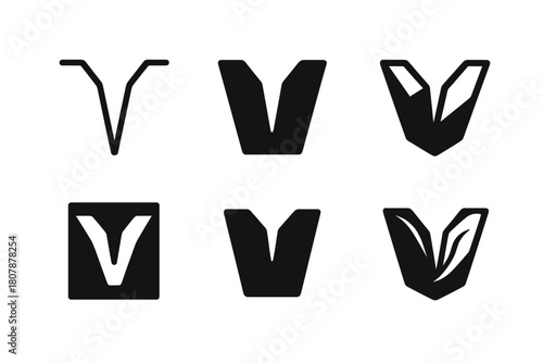 Trench Logo Variations. Trench. Icon set. Set Logo of trench: deep soil layers. harmonious logo variations of the same emblematic concept, each with different