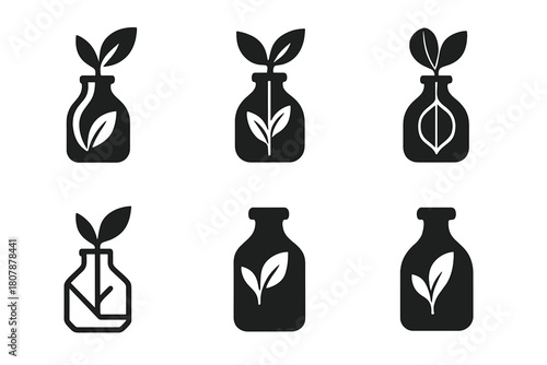 Sustainable Decor Icons. Incorporating Sustainable Materials in Home Decor. Icon set. Set Logo of Sustainable Home Decor: reclaimed wood table. harmonious logo