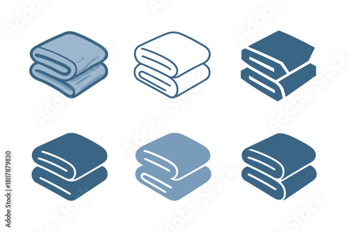 Faded Jeans Logos. Faded jeans. Icon set. Set Logo of faded jeans: denim texture pattern. harmonious logo variations of the same emblematic concept, each with