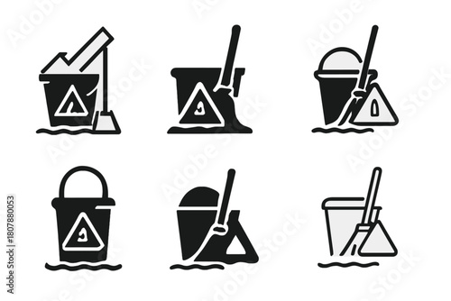 Restroom Hygiene Icons. Public restroom hygiene. Icon set. Set Logo of Public restroom hygiene: toilet with cleanliness sparkle. harmonious logo variations of
