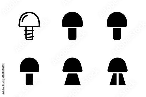 Roller Skate Stoppers. Roller skate stopper. Icon set. Set Logo of roller skate stopper: adjustable toe stopper. harmonious logo variations of the same