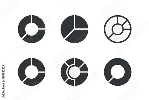Data Science Icons. Data science. Icon set. Set Logo of data science: database cylinder with insight spark. harmonious logo variations of the same emblematic