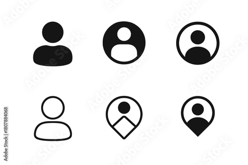 Personal Branding Icons. Personal branding online. Icon set. Set Logo of Personal branding online: Personal logo concept. harmonious logo variations of the