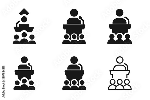 University Welcome Logos. Student orientations and welcome events at universities. Icon set. Set Logo of Student orientations and welcome events at