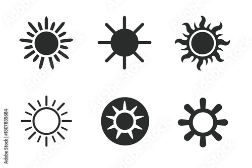 Mythology Logo Set. Mythology stories. Icon set. Set Logo of mythology stories: sun disk. harmonious logo variations of the same emblematic concept, each with