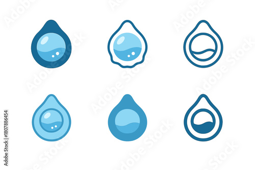 Edible Packaging Icons. Edible packaging innovations. Icon set. Set Logo of edible packaging innovations: capsule containing drinkable portion. harmonious logo