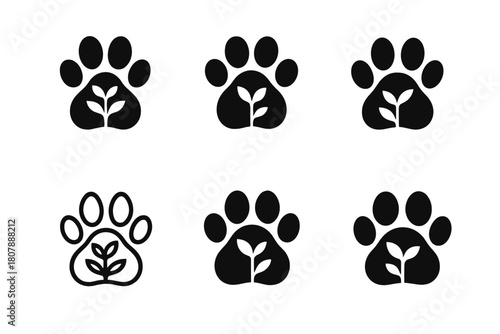 Biodiversity Logo Variations. Biodiversity preservation. Icon set. Set Logo of biodiversity preservation: butterfly. harmonious logo variations of the same